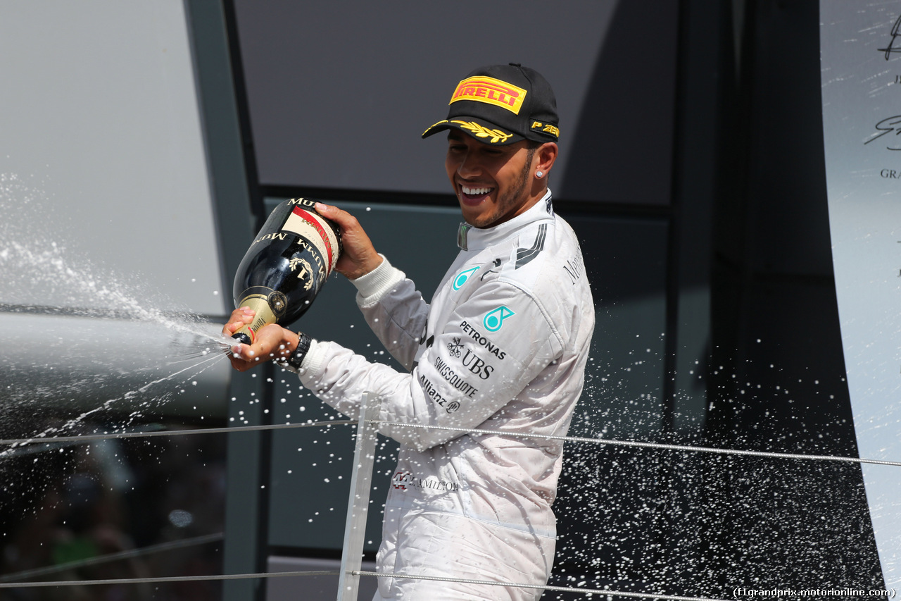 GP GRAN BRETAGNA, 06.07.2014 - Gara, Lewis Hamilton (GBR) Mercedes AMG F1 W05 (vincitore)