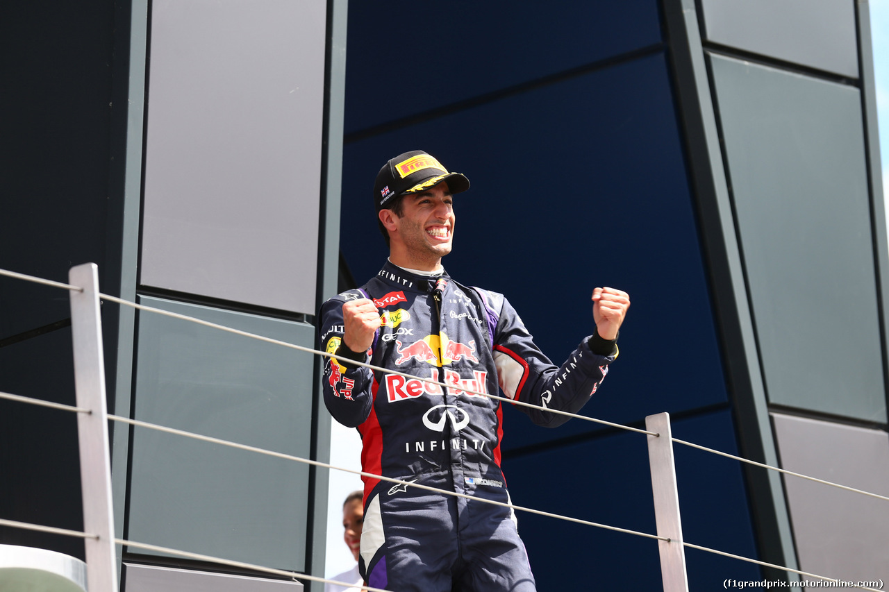 GP GRAN BRETAGNA, 06.07.2014 - Podium, Daniel Ricciardo (AUS) Infiniti Red Bull Racing RB10 (terzo)