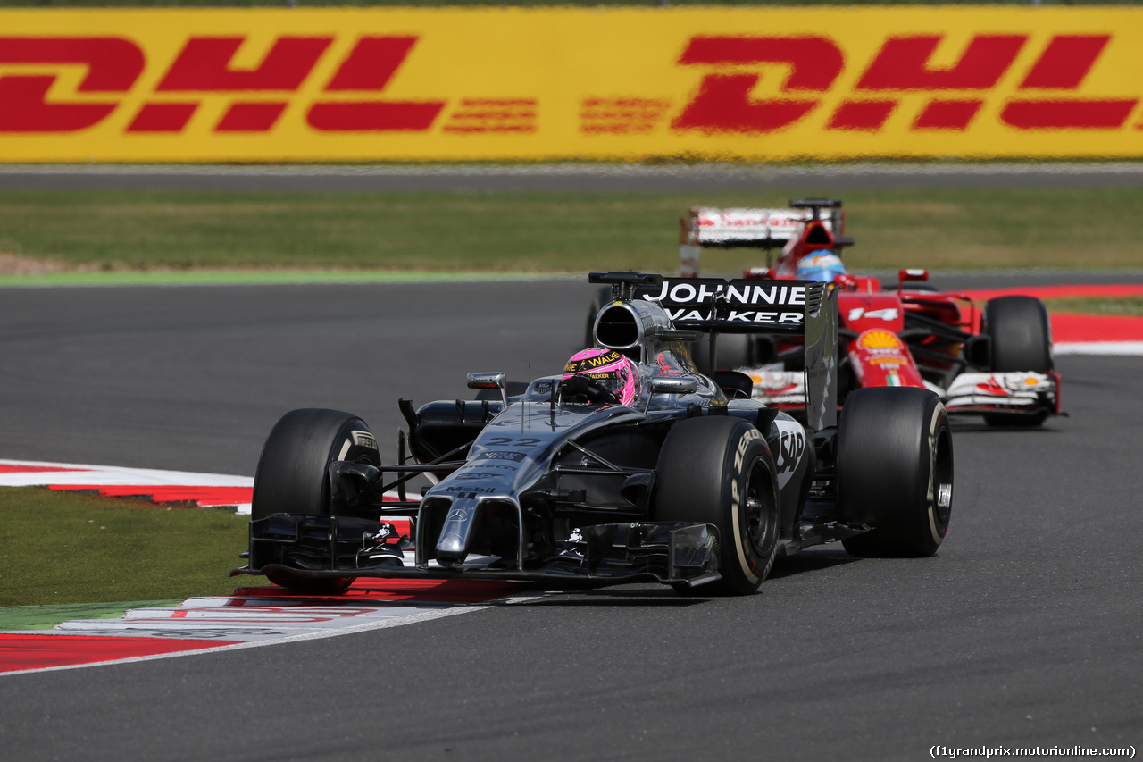 GP GRAN BRETAGNA, 06.07.2014 - Gara, Jenson Button (GBR) McLaren Mercedes MP4-29