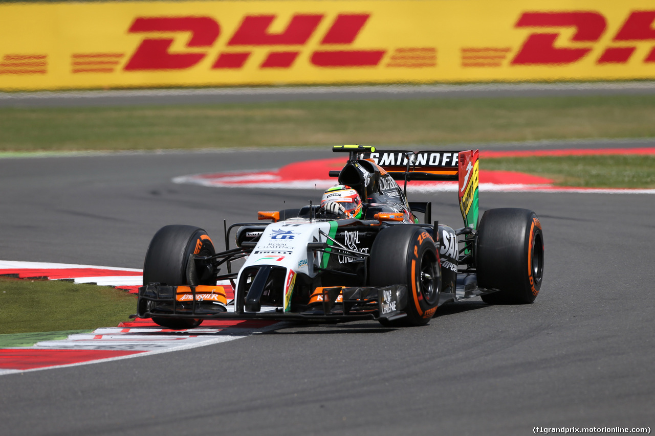 GP GRAN BRETAGNA, 06.07.2014 - Gara, Sergio Perez (MEX) Sahara Force India F1 Team VJM07
