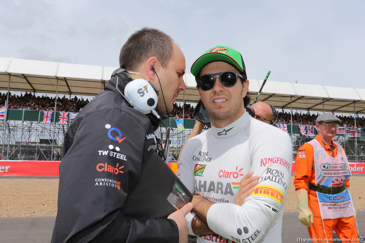 GP GRAN BRETAGNA, 06.07.2014 - Gara, Sergio Perez (MEX) Sahara Force India F1 Team VJM07