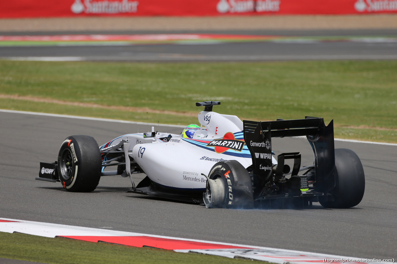 GP GRAN BRETAGNA, 06.07.2014 - Gara, Felipe Massa (BRA) Williams F1 Team FW36