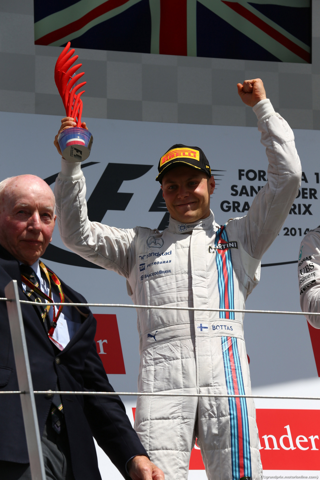 GP GRAN BRETAGNA, 06.07.2014 - Podium, Valtteri Bottas (FIN) Williams F1 Team FW36 (secondo)