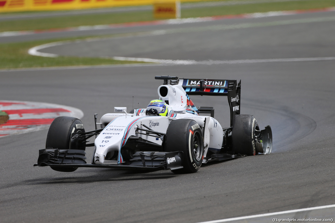 GP GRAN BRETAGNA, 06.07.2014 - Gara, Felipe Massa (BRA) Williams F1 Team FW36