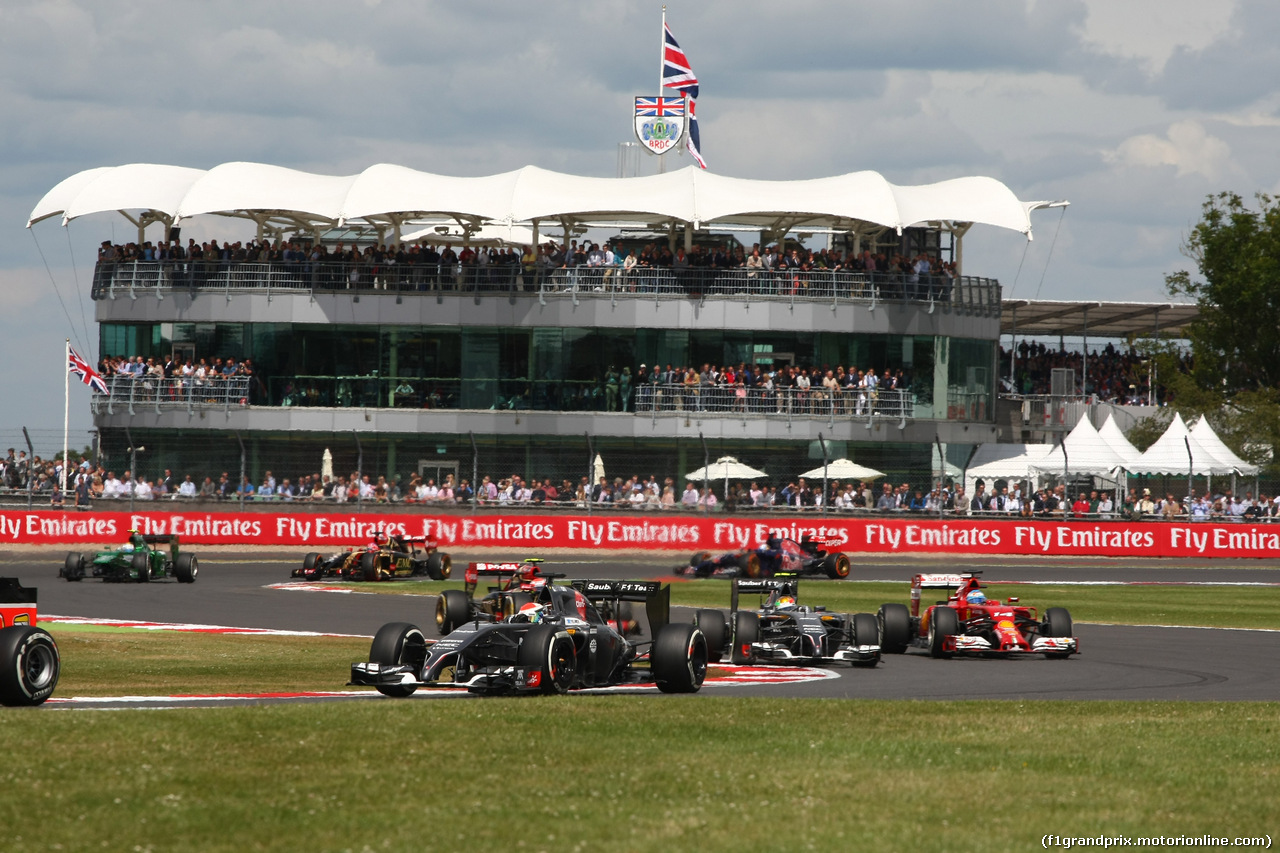 GP GRAN BRETAGNA, 06.07.2014 - Gara, Adrian Sutil (GER) Sauber F1 Team C33