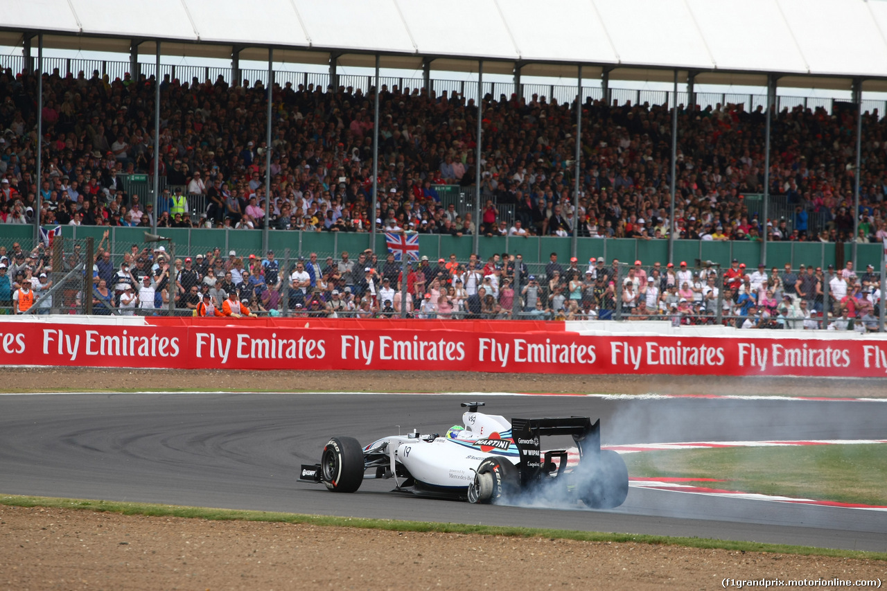 GP GRAN BRETAGNA, 06.07.2014 - Gara, Felipe Massa (BRA) Williams F1 Team FW36