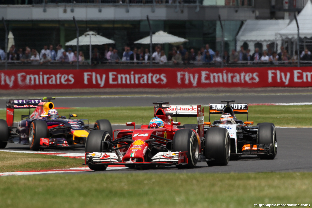 GP GRAN BRETAGNA, 06.07.2014 - Gara, Fernando Alonso (ESP) Ferrari F14T