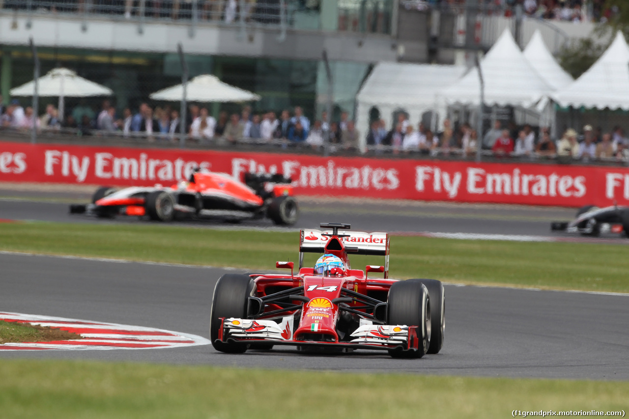 GP GRAN BRETAGNA, 06.07.2014 - Gara, Fernando Alonso (ESP) Ferrari F14T