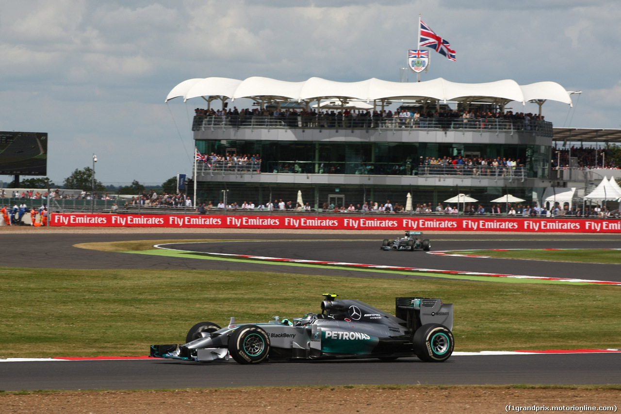 GP GRAN BRETAGNA, 06.07.2014 - Gara, Nico Rosberg (GER) Mercedes AMG F1 W05