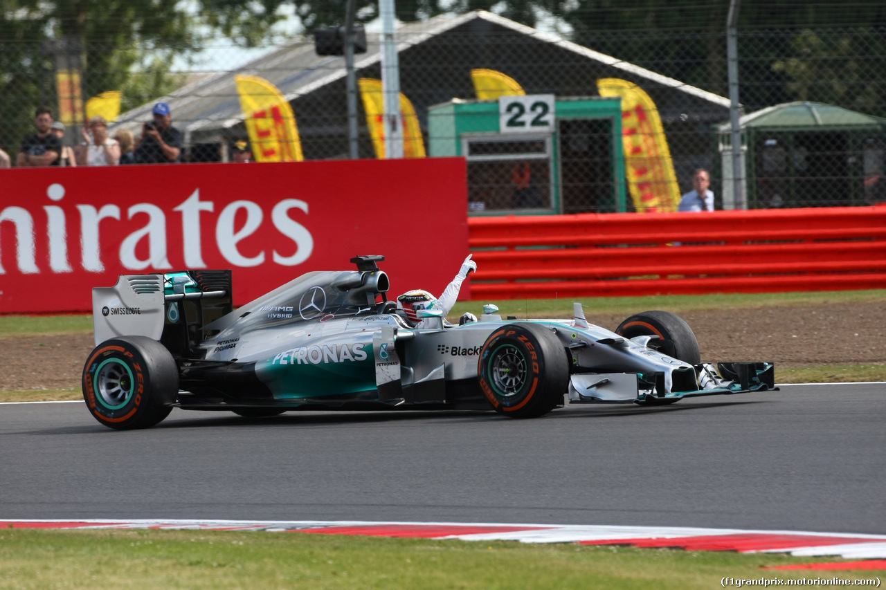GP GRAN BRETAGNA, 06.07.2014 - Gara, Lewis Hamilton (GBR) Mercedes AMG F1 W05