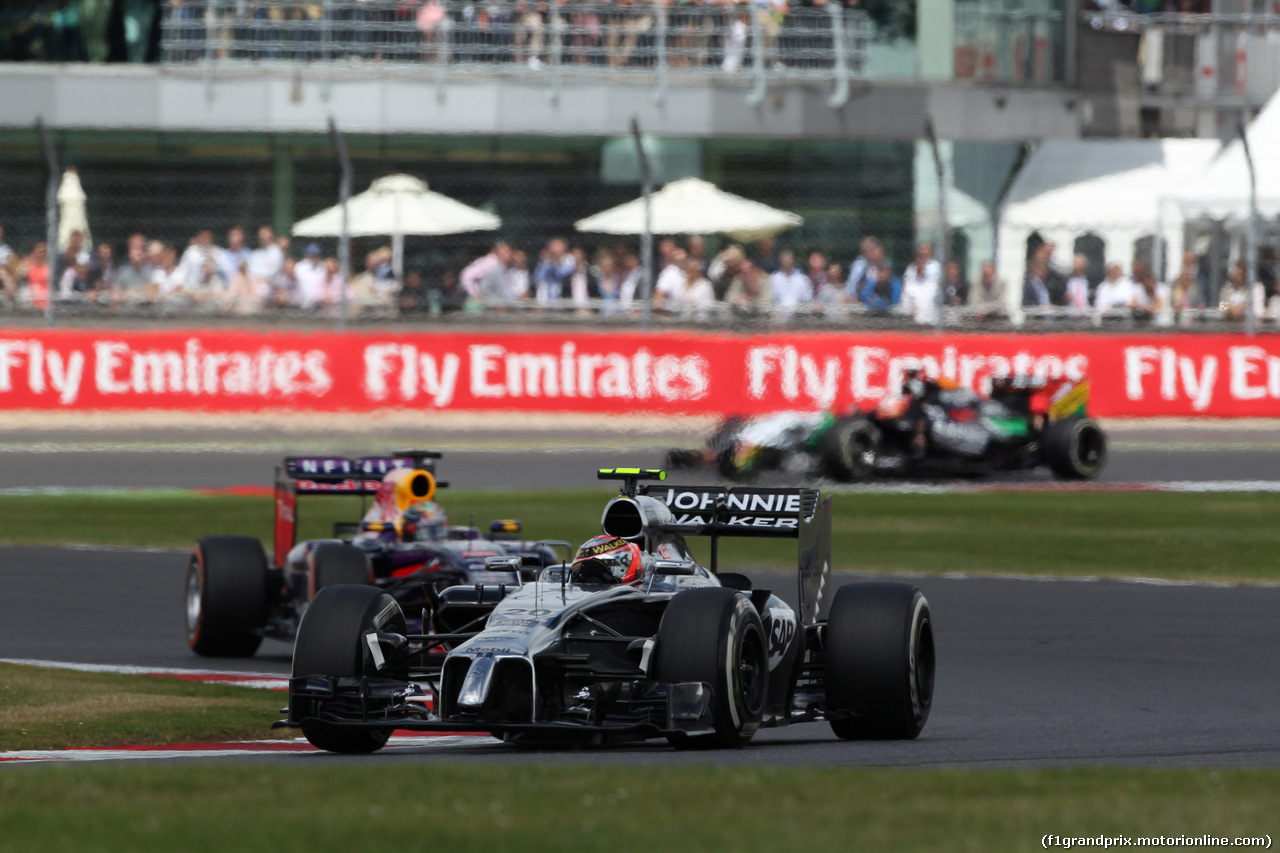 GP GRAN BRETAGNA, 06.07.2014 - Gara, Kevin Magnussen (DEN) McLaren Mercedes MP4-29