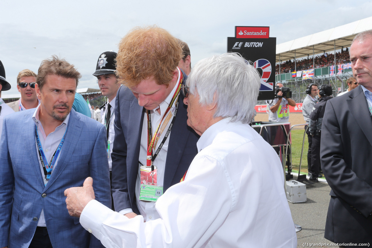 GP GRAN BRETAGNA, 06.07.2014 - Bernie Ecclestone (GBR), President e CEO of Formula One Management e Prince Henry of Wales