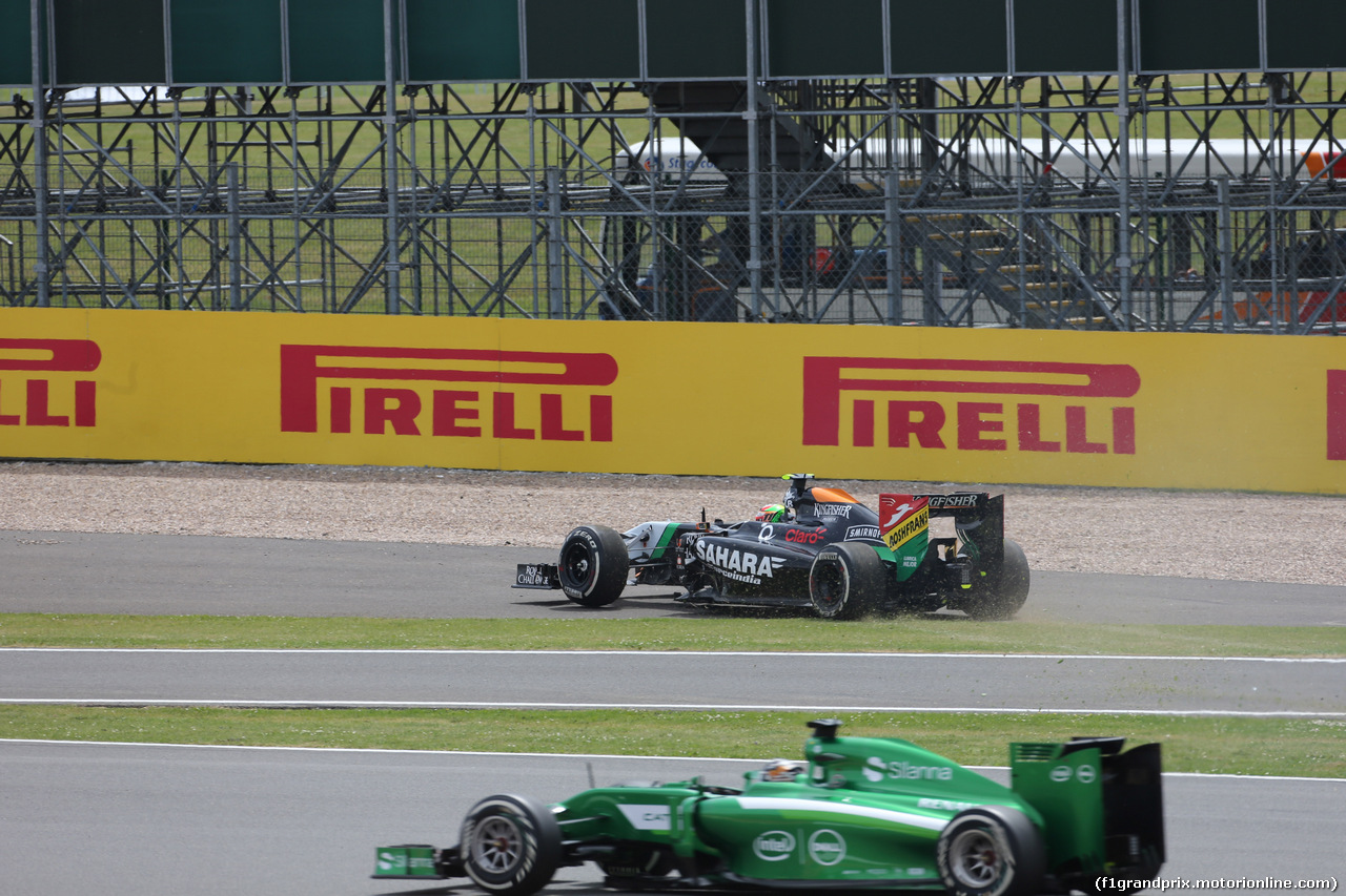 GP GRAN BRETAGNA, 06.07.2014 - Gara, Sergio Perez (MEX) Sahara Force India F1 Team VJM07