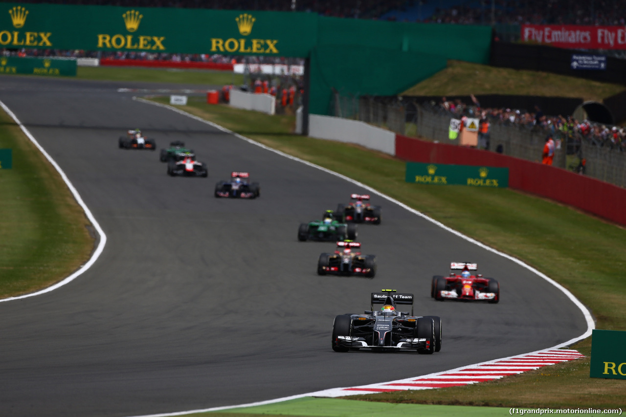 GP GRAN BRETAGNA, 06.07.2014 - Gara, Esteban Gutierrez (MEX) Sauber F1 Team C33