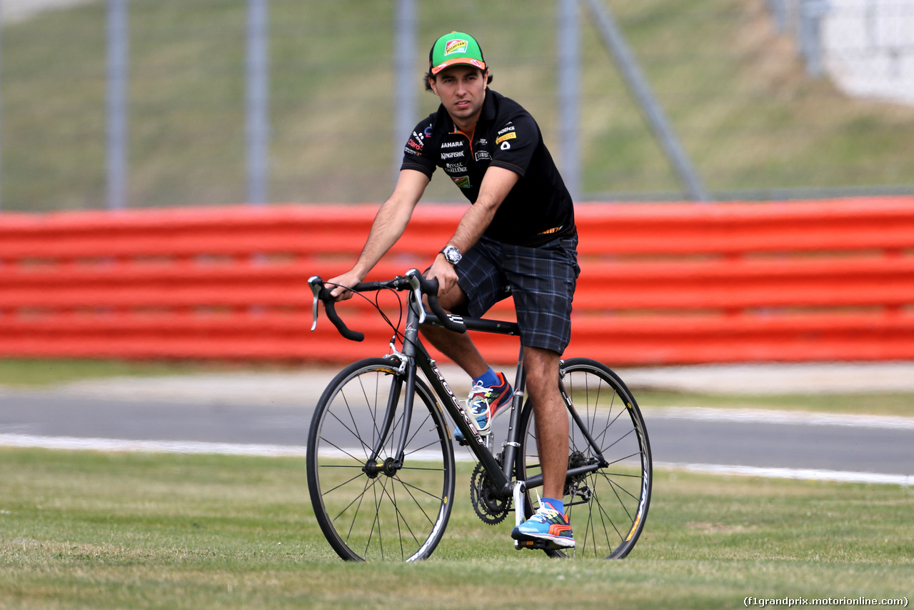 GP GRAN BRETAGNA, Sergio Perez (MEX), Sahara Force India 
03.07.2014. Formula 1 World Championship, Rd 9, British Grand Prix, Silverstone, England, Preparation Day.