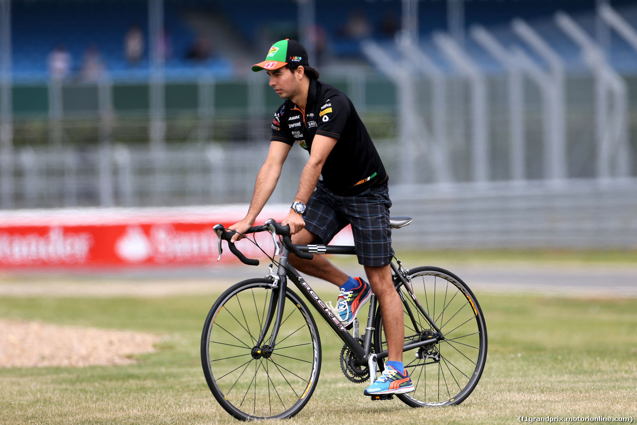 GP GRAN BRETAGNA, Sergio Perez (MEX), Sahara Force India 
03.07.2014. Formula 1 World Championship, Rd 9, British Grand Prix, Silverstone, England, Preparation Day.