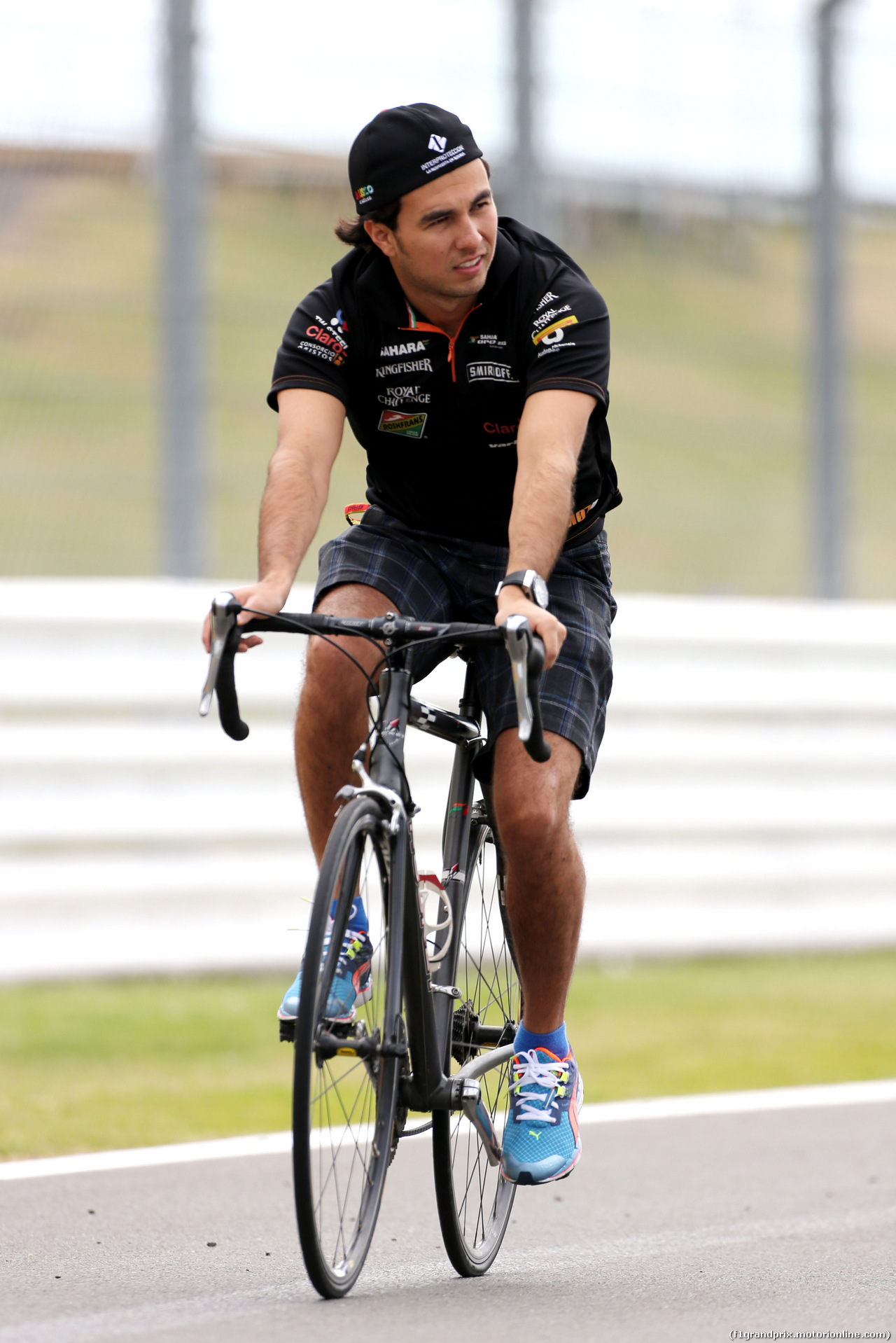 GP GRAN BRETAGNA, Sergio Perez (MEX), Sahara Force India 
03.07.2014. Formula 1 World Championship, Rd 9, British Grand Prix, Silverstone, England, Preparation Day.