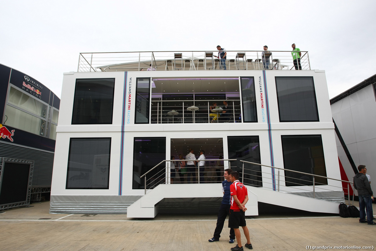 GP GRAN BRETAGNA, 03.07.2014- the new  Sir Williams F1 Team hospitality