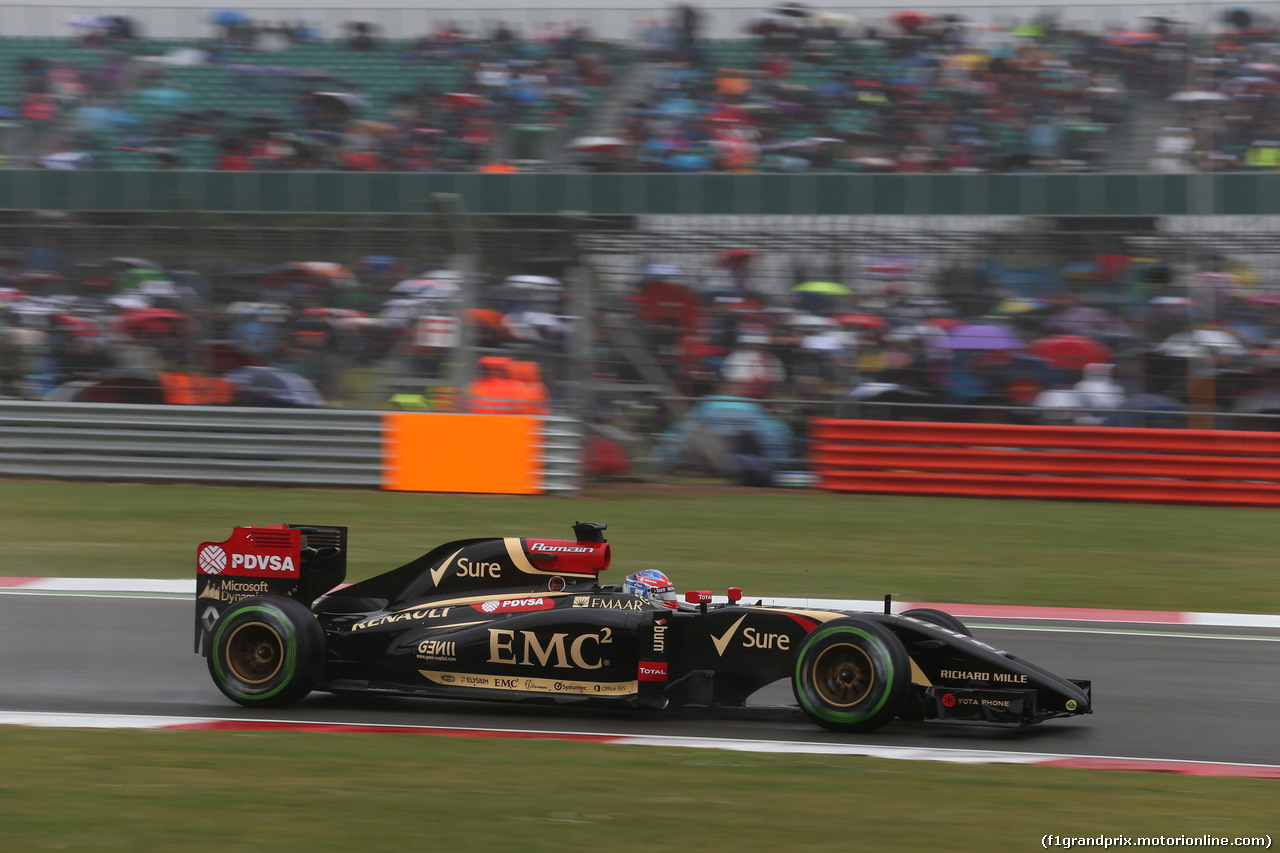 GP GRAN BRETAGNA, 04.07.2014 - Prove Libere 3, Romain Grosjean (FRA) Lotus F1 Team E22