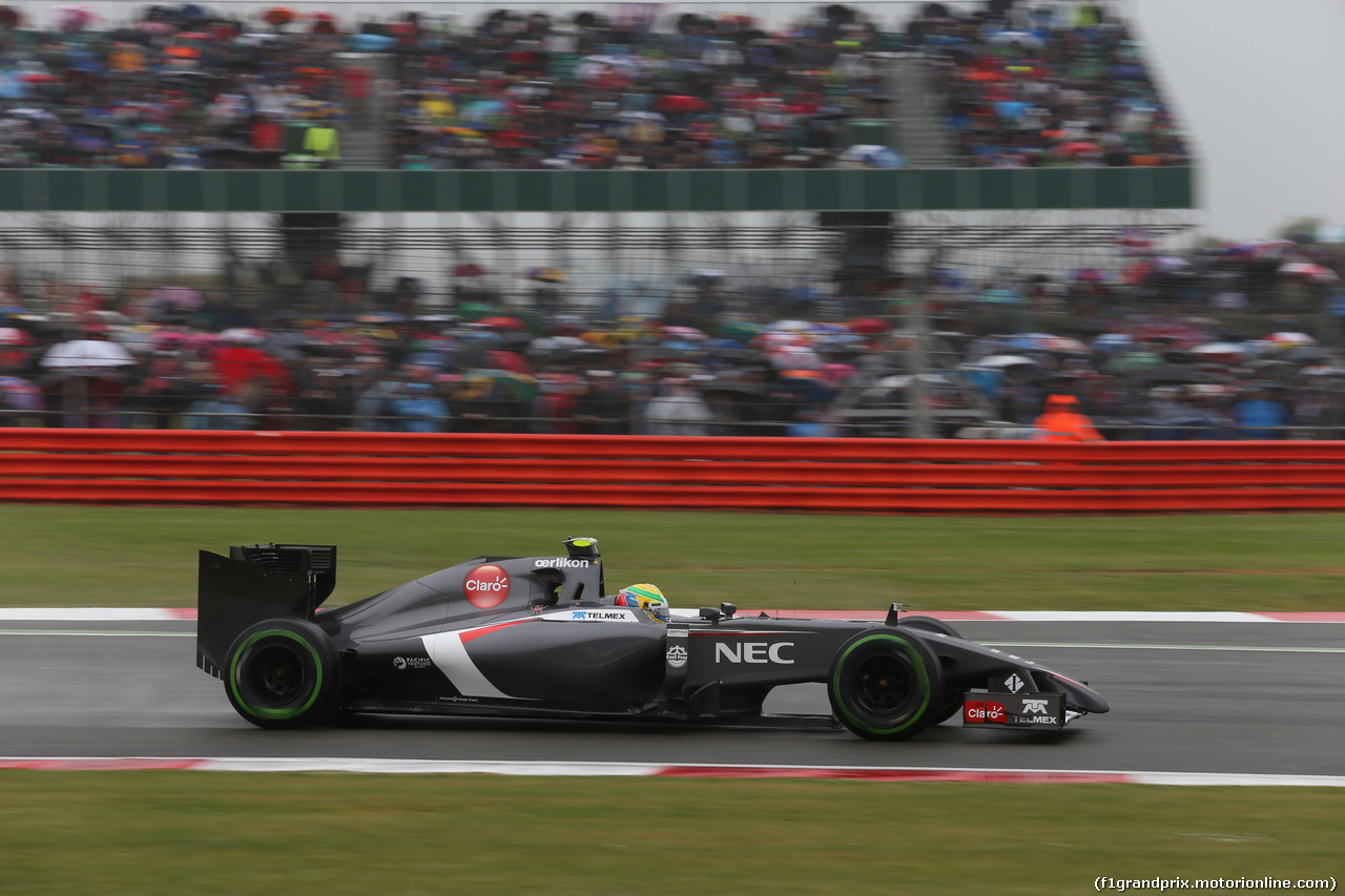 GP GRAN BRETAGNA, 04.07.2014 - Prove Libere 3, Esteban Gutierrez (MEX) Sauber F1 Team C33