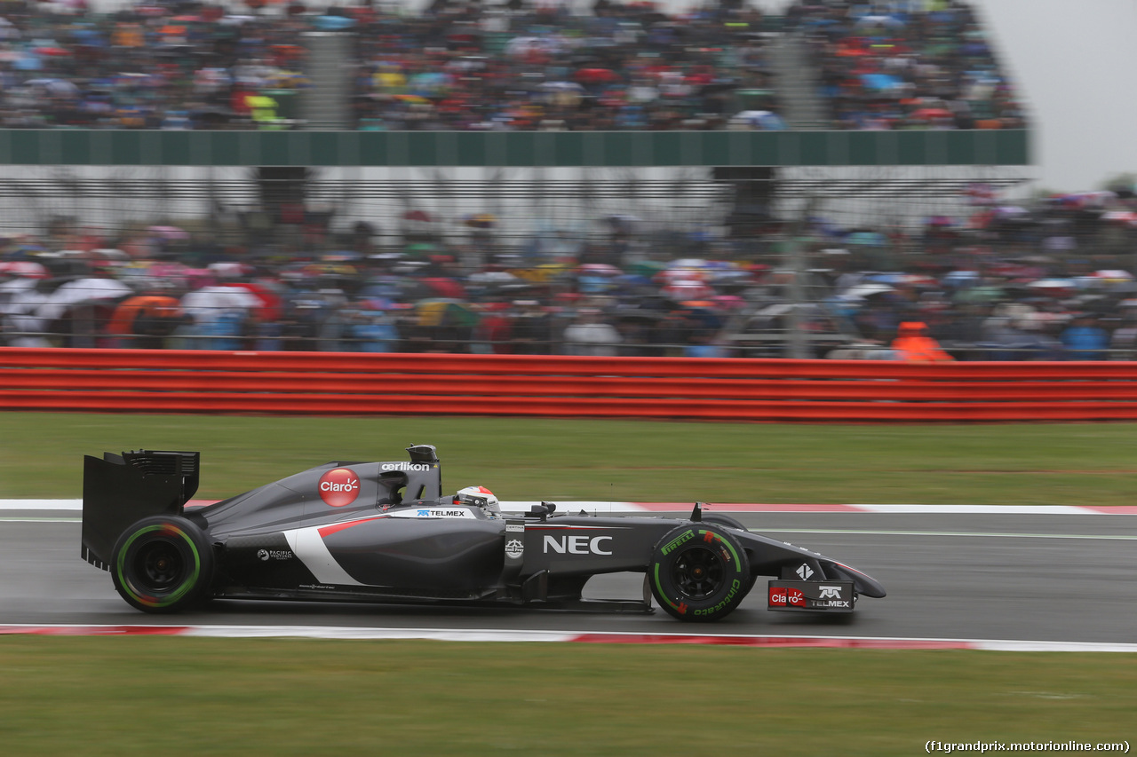 GP GRAN BRETAGNA, 04.07.2014 - Prove Libere 3, Adrian Sutil (GER) Sauber F1 Team C33