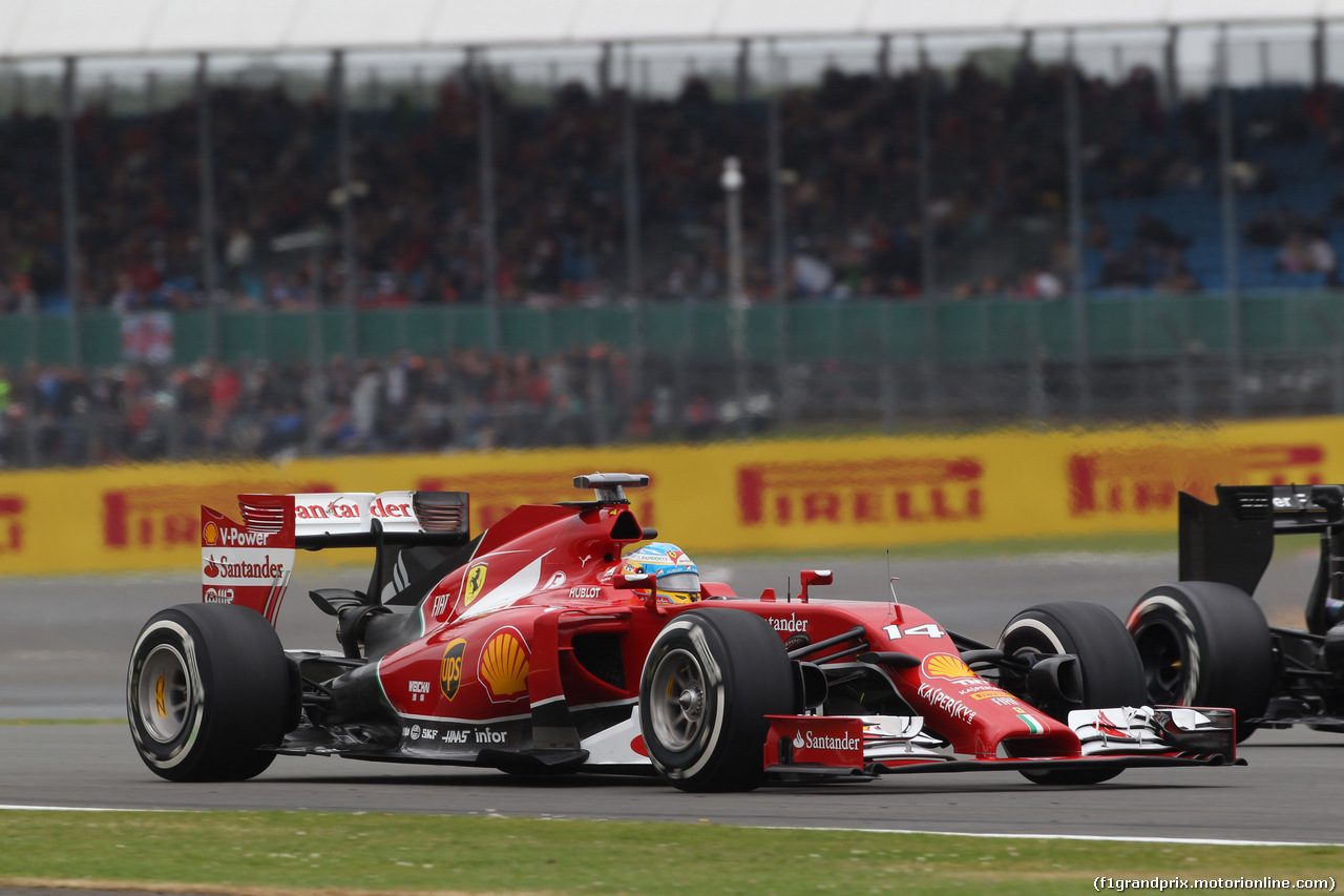 GP GRAN BRETAGNA, 04.07.2014 - Qualifiche, Fernando Alonso (ESP) Ferrari F14T
