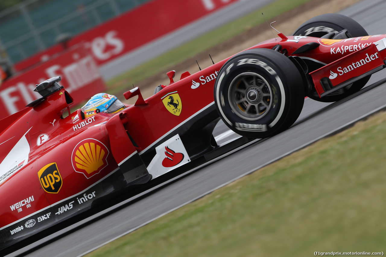 GP GRAN BRETAGNA, 04.07.2014 - Qualifiche, Fernando Alonso (ESP) Ferrari F14T