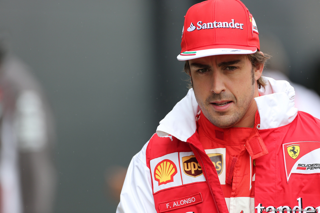 GP GRAN BRETAGNA, 04.07.2014 - Qualifiche, Fernando Alonso (ESP) Ferrari F14T