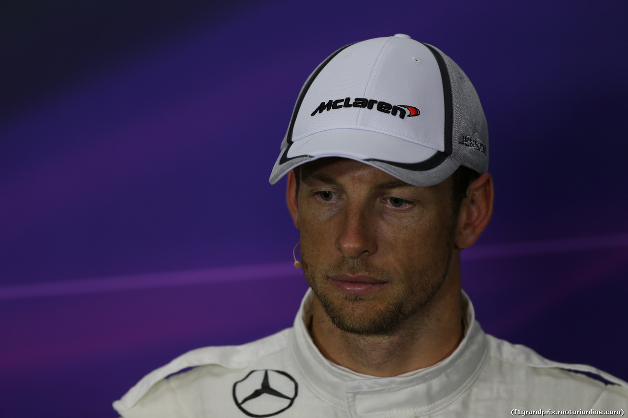 GP GRAN BRETAGNA, 04.07.2014 - Conferenza Stampa, Jenson Button (GBR) McLaren Mercedes MP4-29 (terzo)