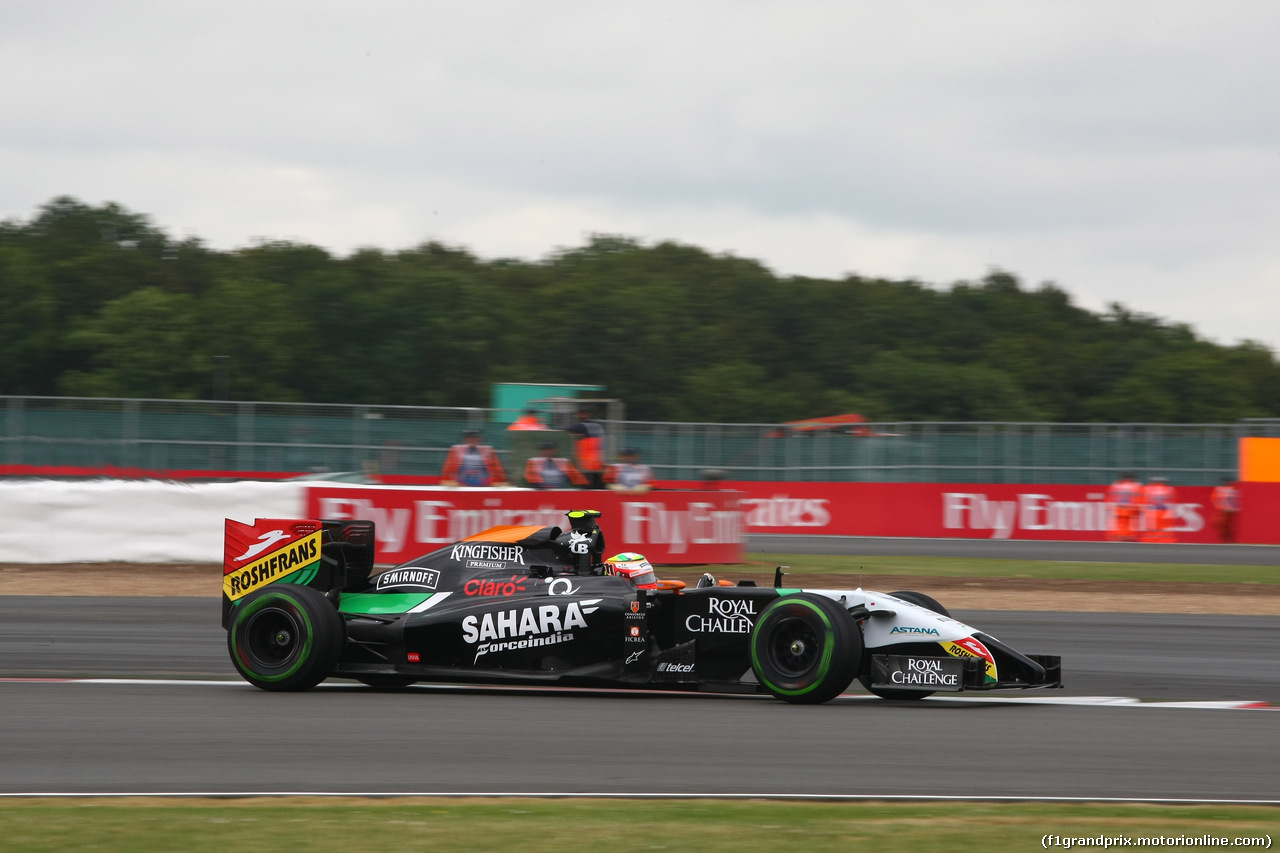 GP GRAN BRETAGNA, 04.07.2014 - Qualifiche, Sergio Perez (MEX) Sahara Force India F1 Team VJM07