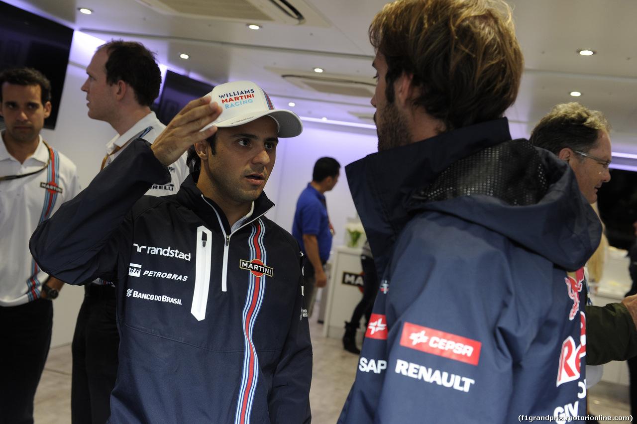 GP GRAN BRETAGNA, 04.07.2014 - Felipe Massa (BRA) Williams F1 Team FW36 e Jean-Eric Vergne (FRA) Scuderia Toro Rosso STR9