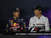 GP GRAN BRETAGNA, 04.07.2014 - Conferenza Stampa, Nico Rosberg (GER) Mercedes AMG F1 W05 (pole position), Sebastian Vettel (GER) Infiniti Red Bull Racing RB10 (secondo) e Jenson Button (GBR) McLaren Mercedes MP4-29 (terzo)