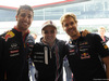 GP GRAN BRETAGNA, 04.07.2014 - Felipe Massa (BRA) Williams F1 Team FW36 celebrates 200 gp in Formula 1 with Daniel Ricciardo (AUS) Infiniti Red Bull Racing RB10 e Sebastian Vettel (GER) Infiniti Red Bull Racing RB10