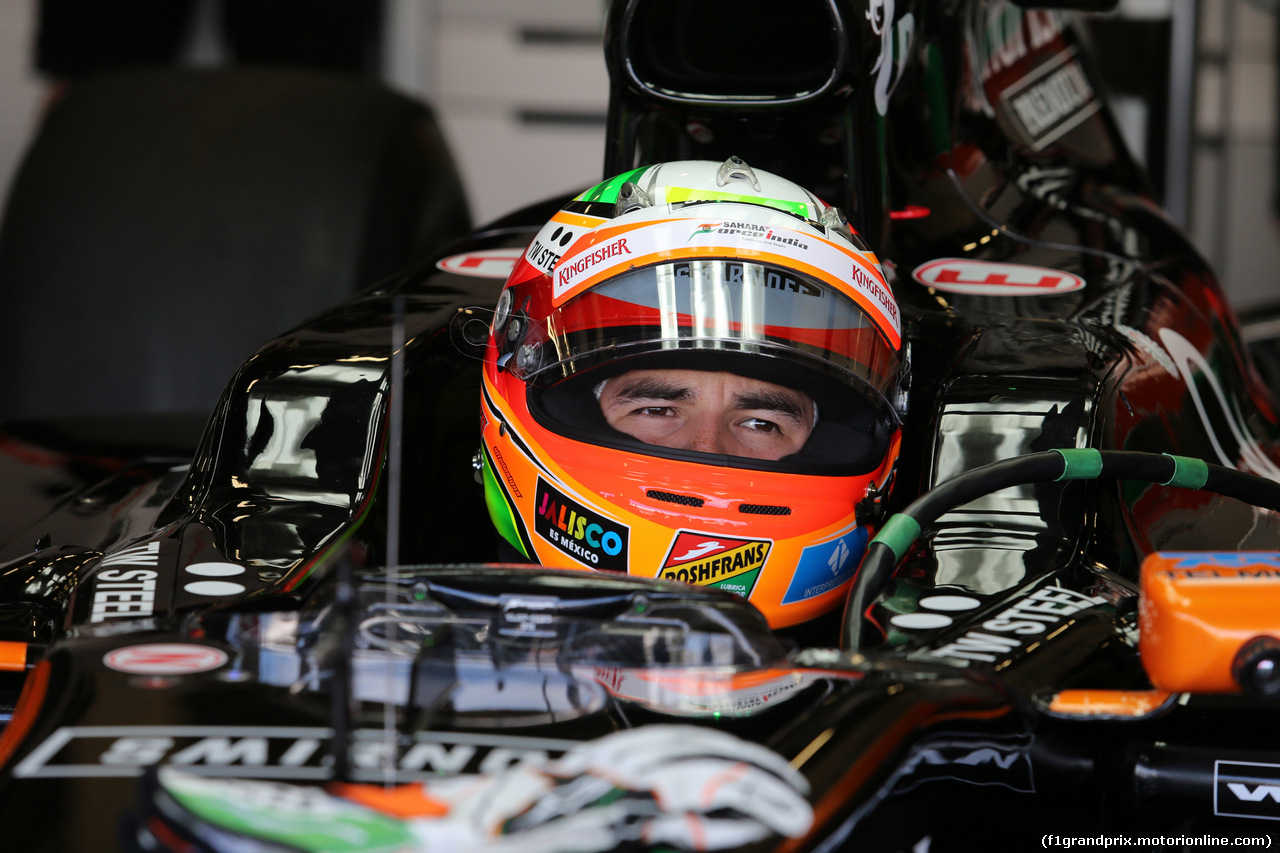 GP GRAN BRETAGNA, 04.07.2014 - Prove Libere 1, Sergio Perez (MEX) Sahara Force India F1 Team VJM07