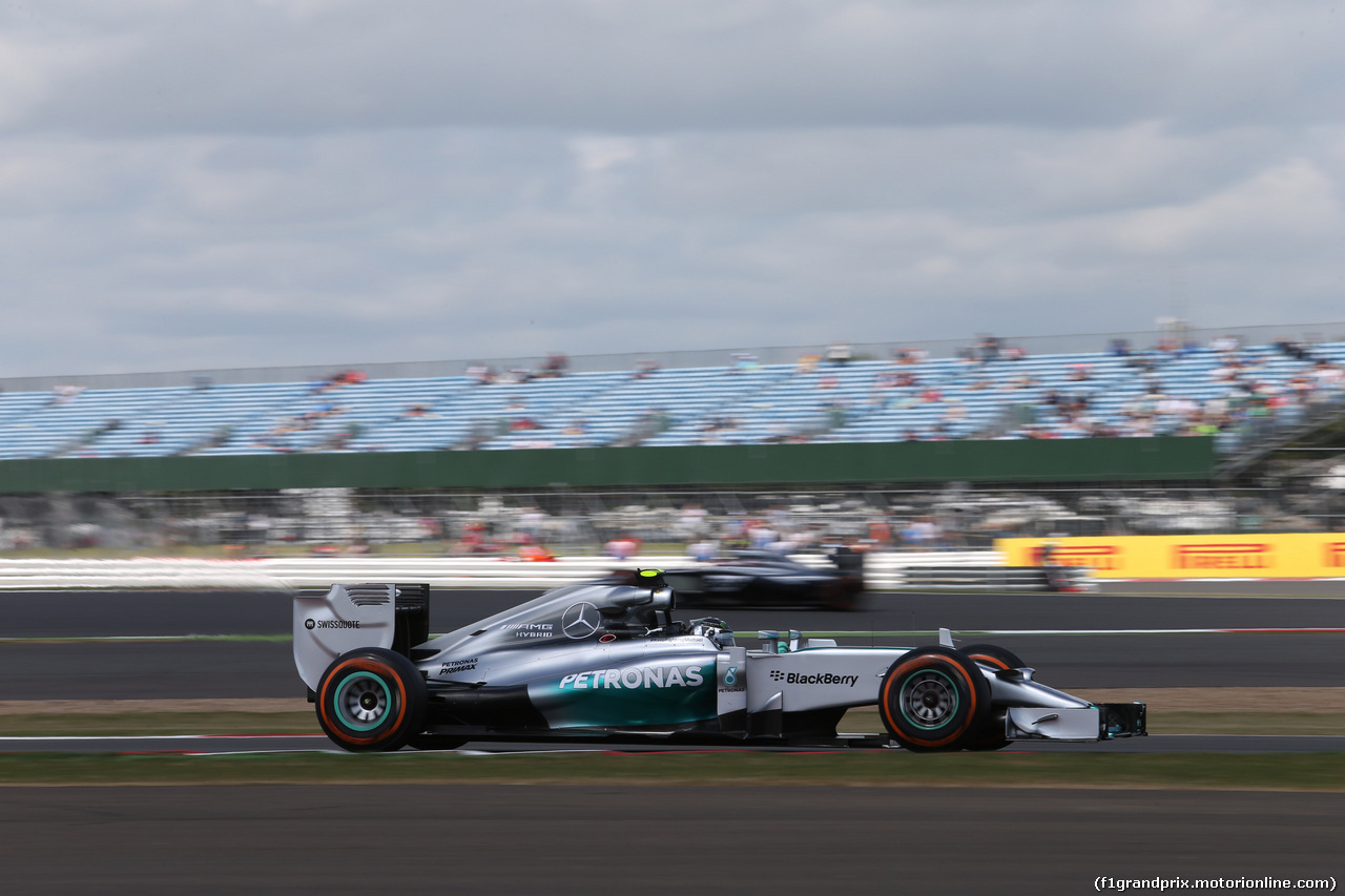 GP GRAN BRETAGNA, 04.07.2014 - Prove Libere 1, Nico Rosberg (GER) Mercedes AMG F1 W05