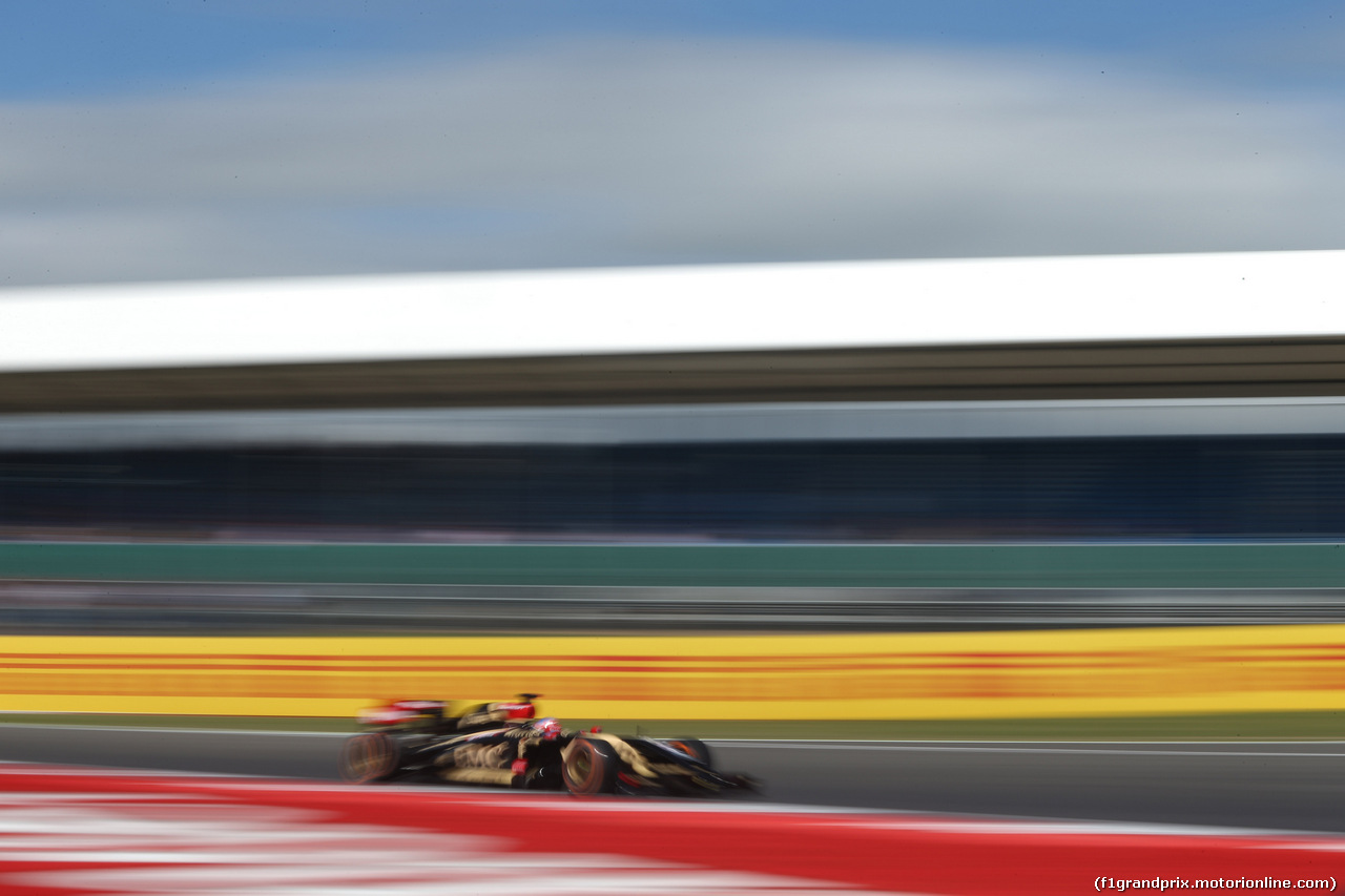GP GRAN BRETAGNA, 04.07.2014 - Prove Libere 1, Romain Grosjean (FRA) Lotus F1 Team E22