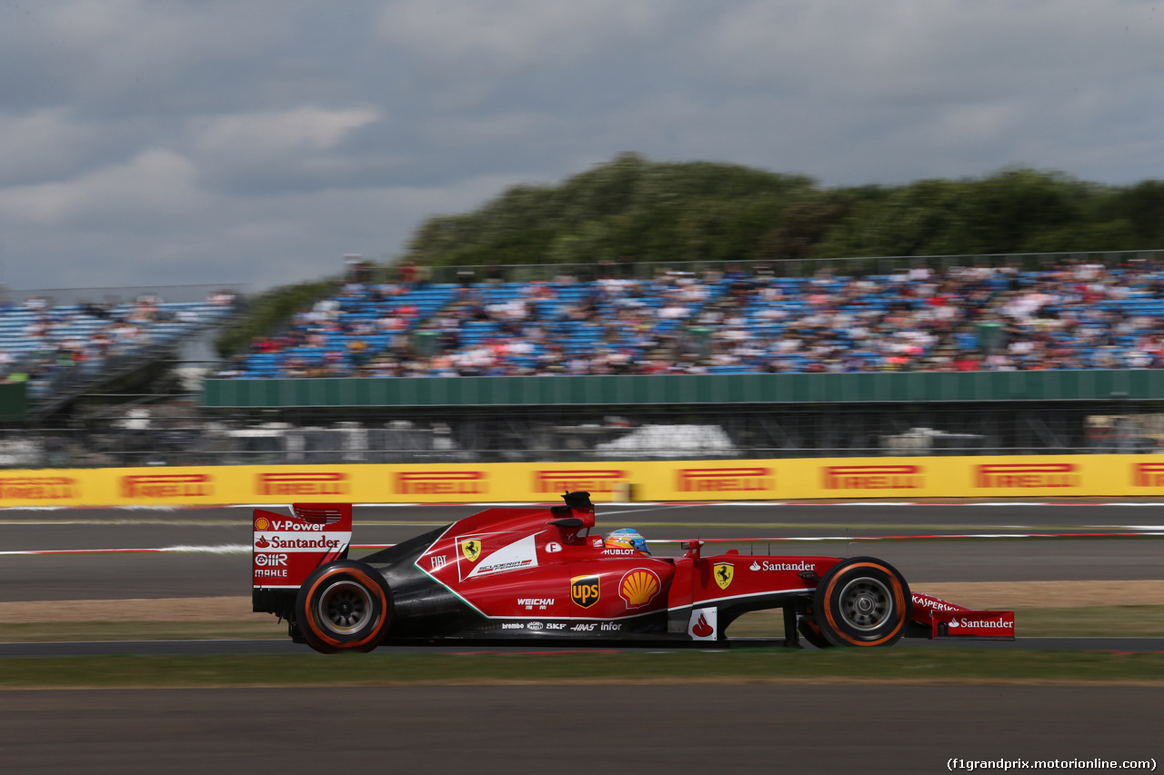 GP GRAN BRETAGNA, 04.07.2014 - Prove Libere 1, Fernando Alonso (ESP) Ferrari F14T