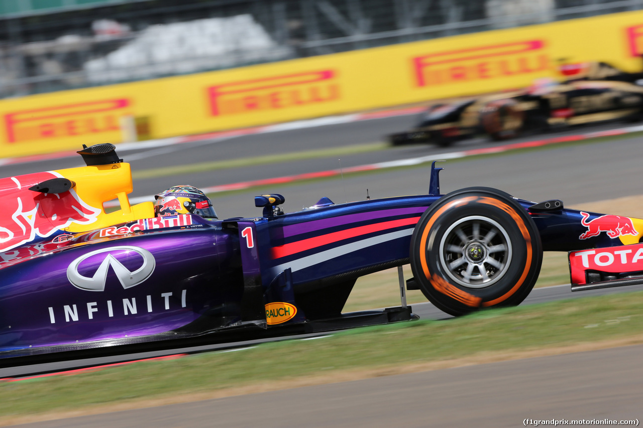 GP GRAN BRETAGNA, 04.07.2014 - Prove Libere 1, Sebastian Vettel (GER) Infiniti Red Bull Racing RB10