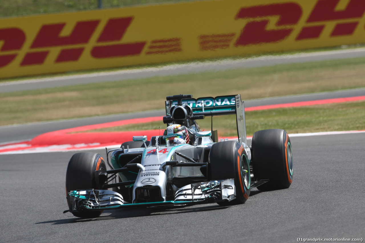 GP GRAN BRETAGNA, 04.07.2014 - Prove Libere 1, Lewis Hamilton (GBR) Mercedes AMG F1 W05