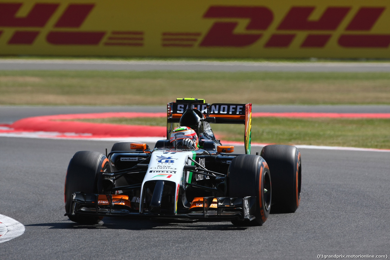 GP GRAN BRETAGNA, 04.07.2014 - Prove Libere 1, Sergio Perez (MEX) Sahara Force India F1 Team VJM07