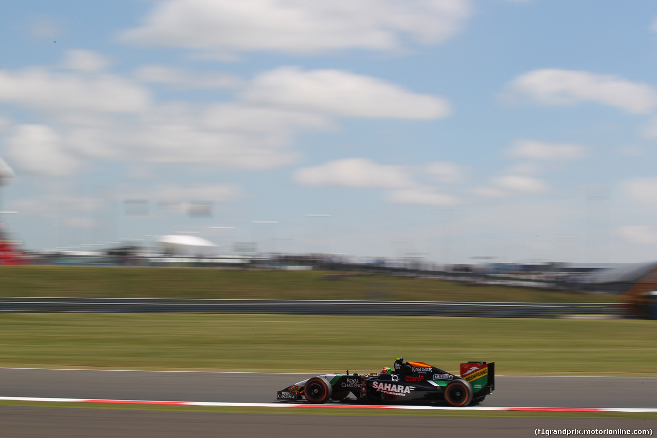 GP GRAN BRETAGNA, 04.07.2014 - Prove Libere 1, Sergio Perez (MEX) Sahara Force India F1 Team VJM07