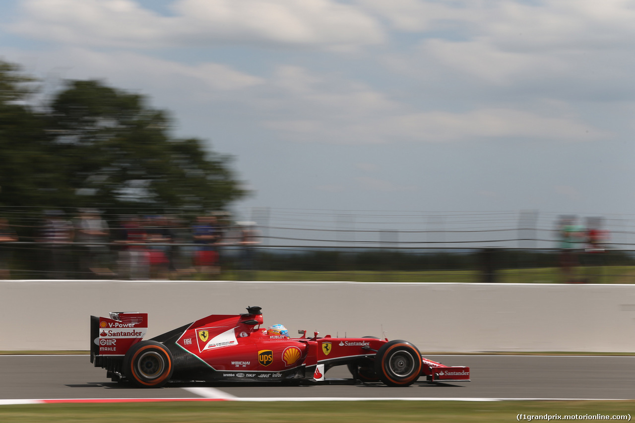 GP GRAN BRETAGNA, 04.07.2014 - Prove Libere 2, Fernando Alonso (ESP) Ferrari F14T
