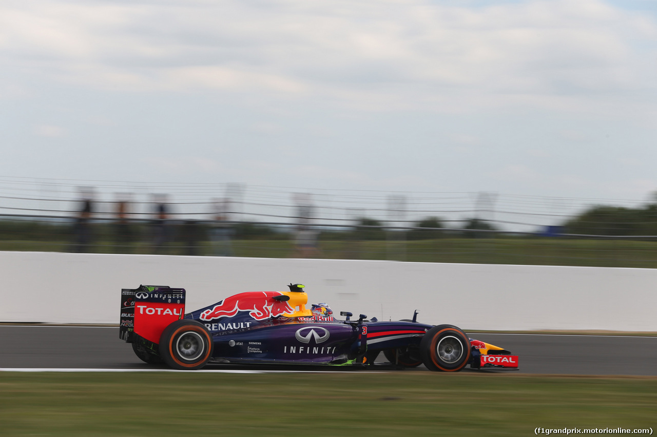 GP GRAN BRETAGNA, 04.07.2014 - Prove Libere 2, Daniel Ricciardo (AUS) Infiniti Red Bull Racing RB10