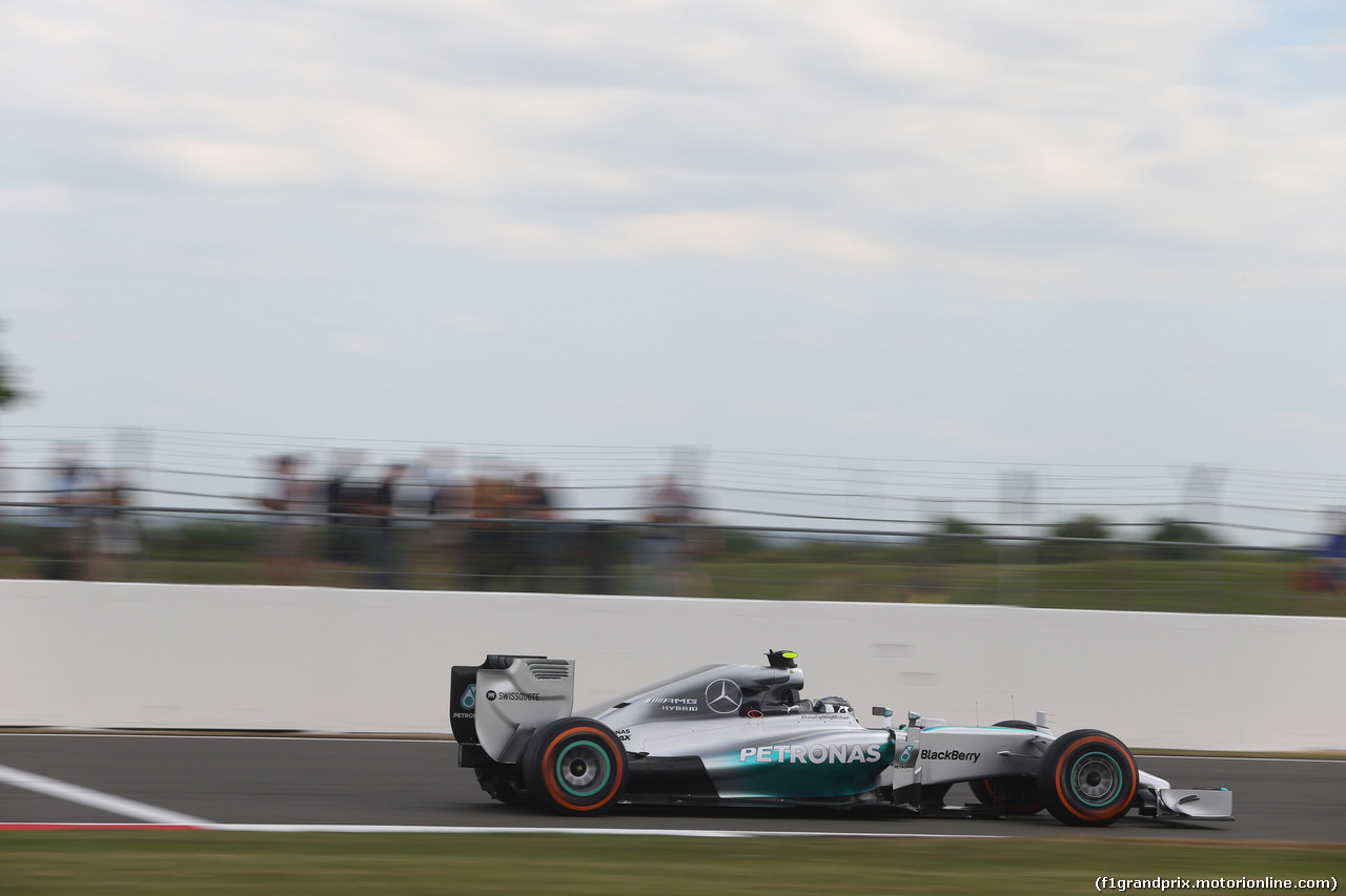 GP GRAN BRETAGNA, 04.07.2014 - Prove Libere 2, Nico Rosberg (GER) Mercedes AMG F1 W05