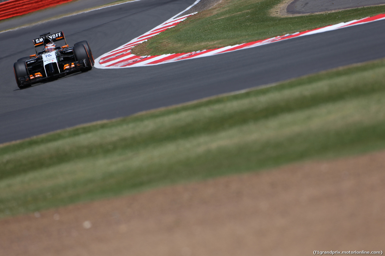 GP GRAN BRETAGNA, 04.07.2014 - Prove Libere 2, Nico Hulkenberg (GER) Sahara Force India VJM07