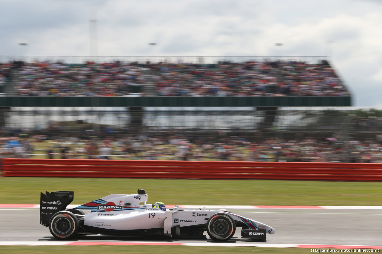 GP GRAN BRETAGNA, 04.07.2014 - Prove Libere 2, Felipe Massa (BRA) Williams F1 Team FW36