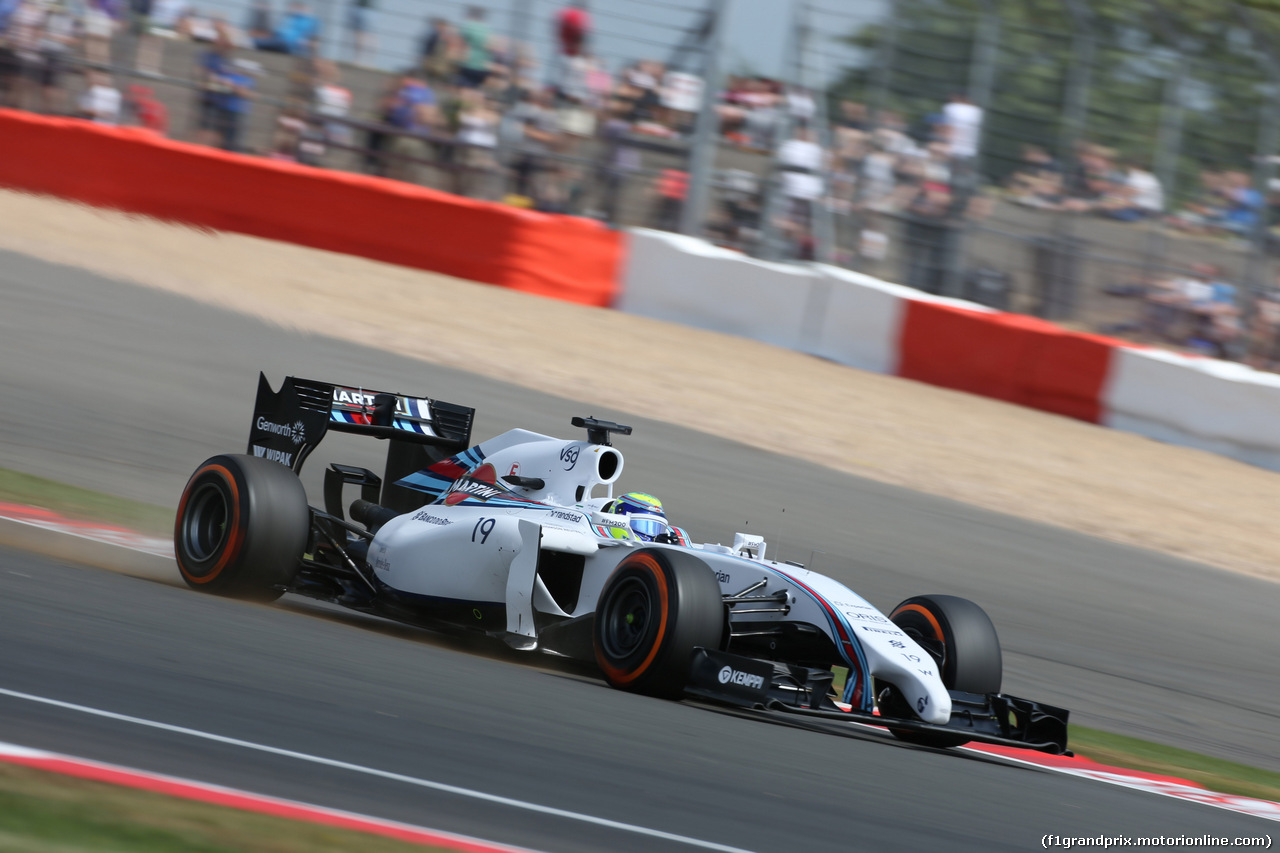 GP GRAN BRETAGNA, 04.07.2014 - Prove Libere 2, Felipe Massa (BRA) Williams F1 Team FW36