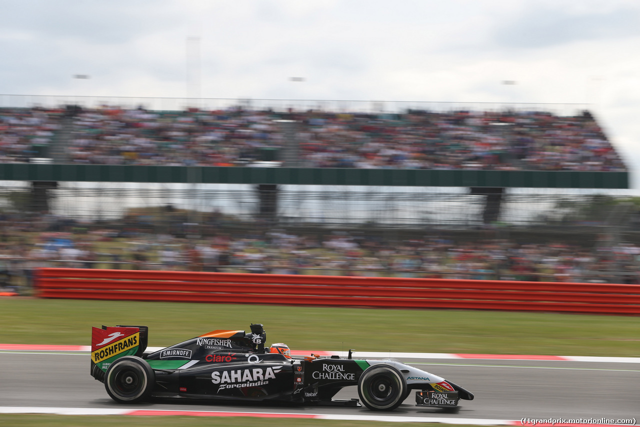 GP GRAN BRETAGNA, 04.07.2014 - Prove Libere 2, Nico Hulkenberg (GER) Sahara Force India VJM07