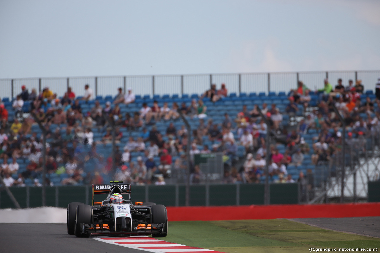 GP GRAN BRETAGNA, 04.07.2014 - Prove Libere 2, Sergio Perez (MEX) Sahara Force India F1 Team VJM07