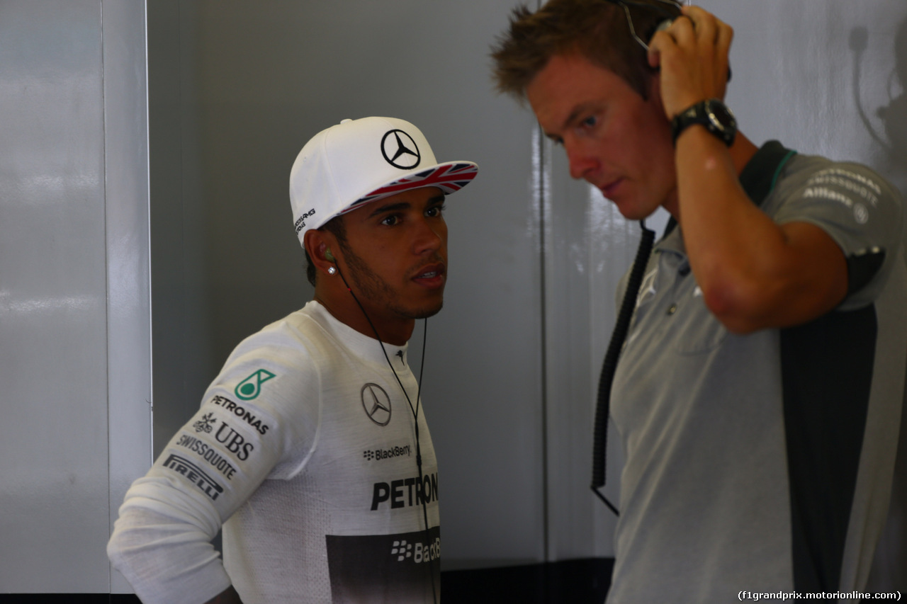 GP GRAN BRETAGNA, 04.07.2014 - Prove Libere 2, Lewis Hamilton (GBR) Mercedes AMG F1 W05
